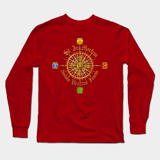 XBOX Compass Rose - "Death is Only the End of the Game" Long Sleeve T-Shirt by Magmata